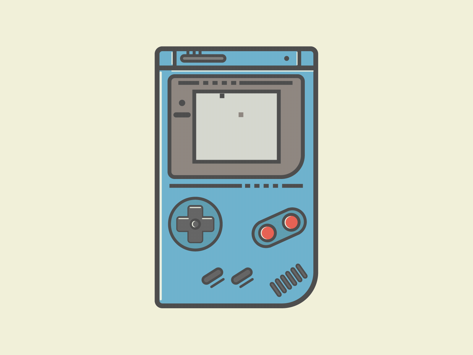 Snake on Gameboy after effects animation drawing flat game gameboy illustration snake traditional vector
