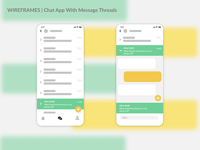 Wireframe of a chat app app chat app mobile app design ux wireframe