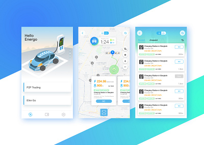 Energo Ever Go UI app branding design ui vector