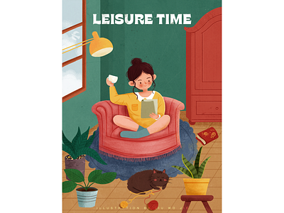 Leisure time illustration 插画