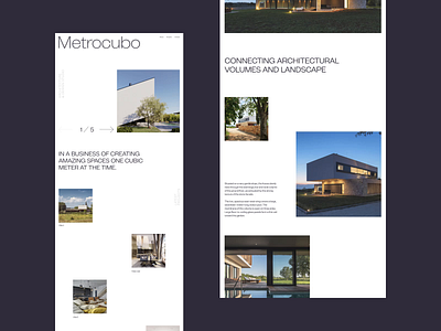 Metrocubo Concept architecture art direction design layout photography simple slider typography ui website