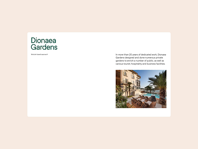 Dionaea Gardens Website redesign art direction design layout typography ui website