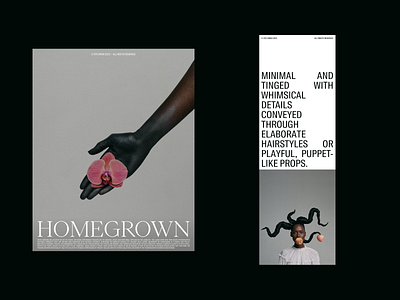 HOMEGROWN art direction design layout