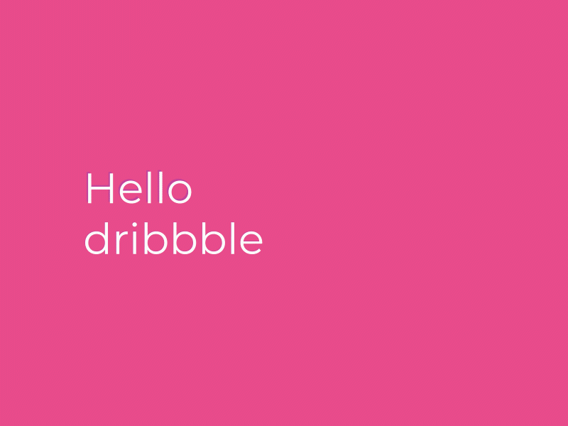 Hello Dribbble animation debut dribbble firstshot hello motion