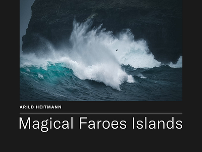 Faroes Islands art direction design layout typography ui website