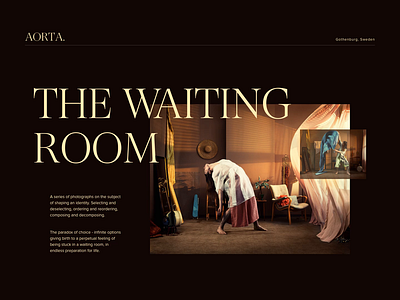 The Waiting Room art direction design layout motion transition typography ui