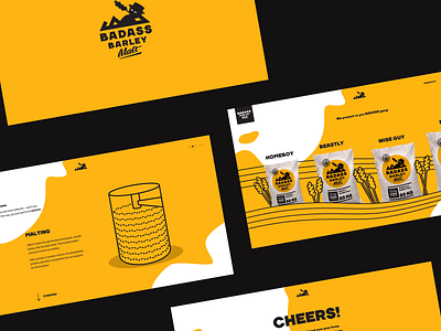 Badass Barley Malt art direction branding design ecommerce illustration layout typography ui website