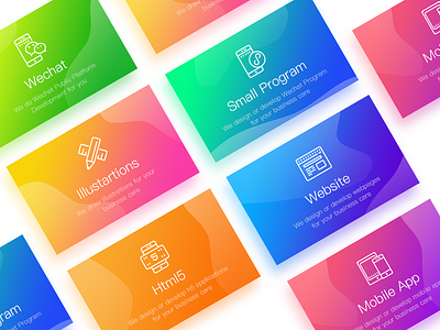 Software Design Business business card color colorful ui