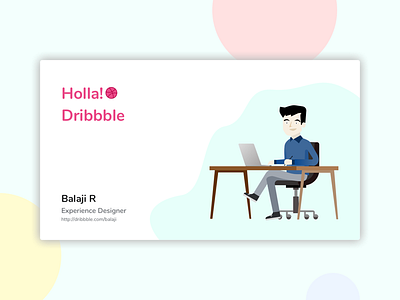 Holla! Dribbble first shot