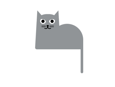 Cute cat created via pure css