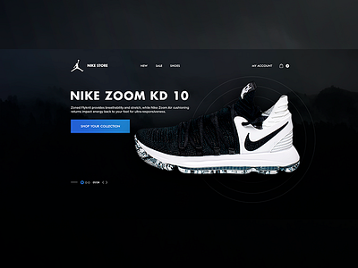 Nike casual shopping e coomerce ecommerce landing page modern nike online shop shoes sneakers ui design web design