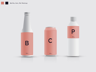 bottle,  Can, PET bottle mockup