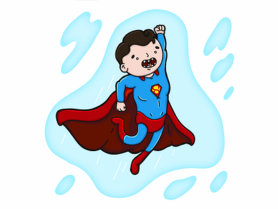 Is it a bird? Is it a plane? caricature cartoon character comic comics dc hero krypton super superman