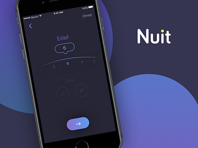 Nuit – UI Design app baby custom ios nuit selector sleep slider ui