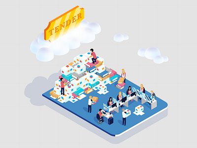 And another one isometric illustration for a brand guide branding colorful art colorful design design illustration illustrator isometric vector