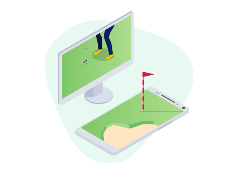 Golf Animation Dribbble 2d animation animation illustration knoxville motiongraphics
