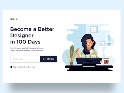 Subscribe form daily UI