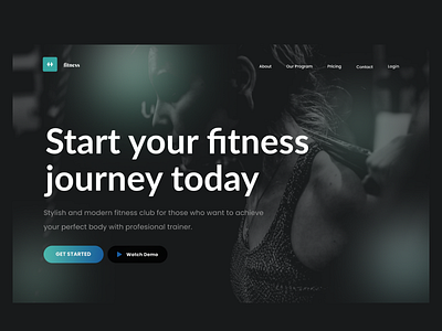 #Exploration - Fitness Website fitness ui web design