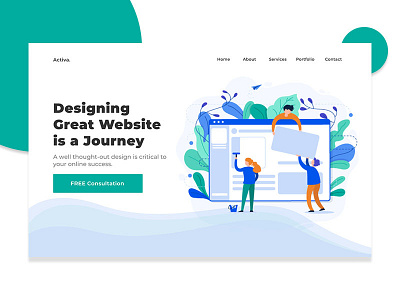 Web Design Company illustration landing page ui web design