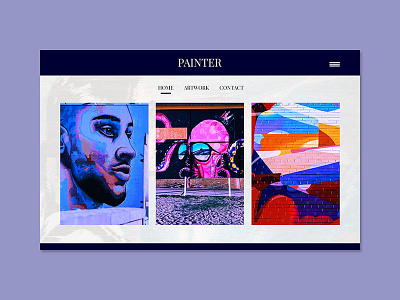 Exploration ~ Painter artist artwork landing page painter web design