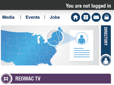 New REOMAC Member Directory Graphic design flat ui icons layout responsive web