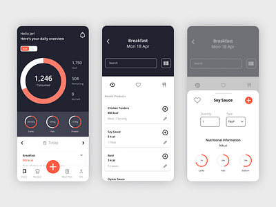 Fitness Calorie Tracker android app app design calorie concept daily challenge dashboard figma fitness ios mobile mobile app mobile application tracker ui user interface