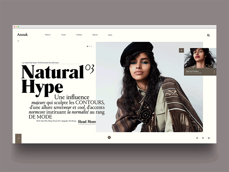 Article & Browse Page for Fashion News Site animation fashion gif invitations invites motion ui ux