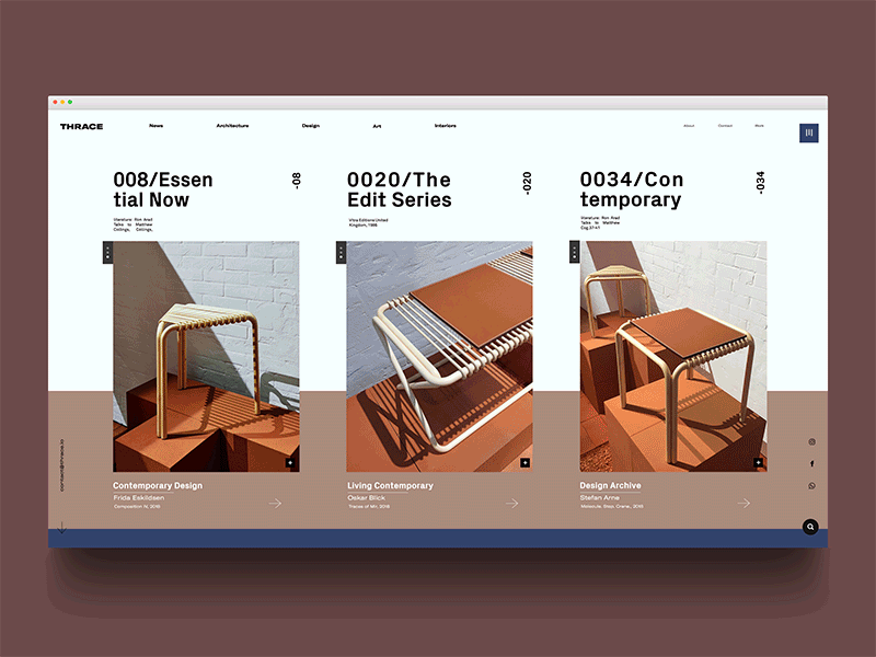Thrace. Browse Page. animated transition animation browse page furniture gif motion ui ux