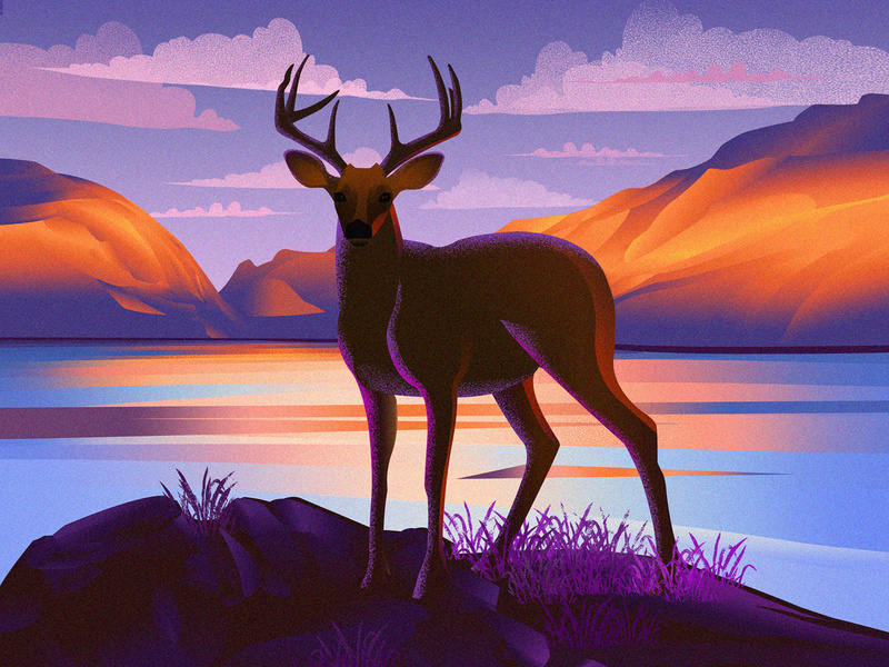 Epi 3 epicurrence nature deer mountains illustration
