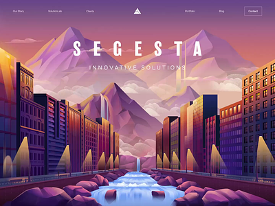 S E G E S T A animated transition animation illustration laboratory landing page motion mountain nature parallax tech transition ui ux