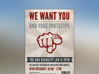 UX lab is open (Poster series - 2 of 4) poster print