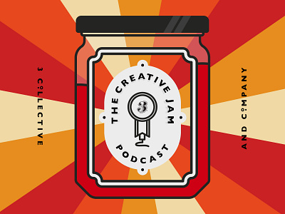 The Creative Jam Podcast Artwork 3collective agency branding cast shadow creative design digital drawing drop shadows graphic design icon illustration illustrator jam podcast podcast art vector web