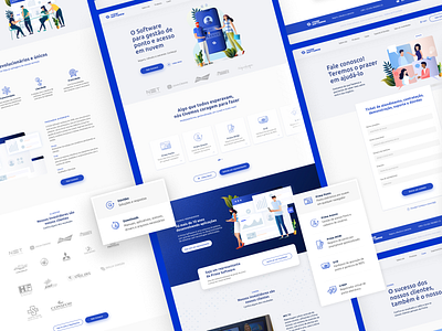 Redesign Website Prime Software blue ui clean ui components icons redesign ui ux website