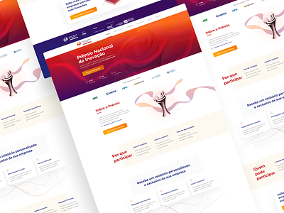 Prêmio Nacional de Inovação - Website Redesign clean ui design illustration interface orange ui ui ux web website