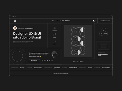 Coming Soon - Portfolio coming soon dark dark mode design interface minimalist portfolio ui ux web website