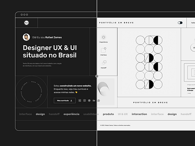 Portfolio - Light & Dark mode clean ui dark dark mode design interface light light mode portfolio ui ux web website