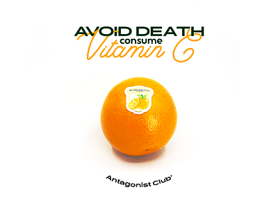 Avoid Death Consume Vitamin C coronavirus covid 19 death illustration lettering orange orange logo oranges skulls