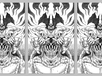 Ore Wa, Devilman! anime black and white bw cartel debiruman demon demons devil drawing go nagai gonagai gore grain illustraion illustration manga poster