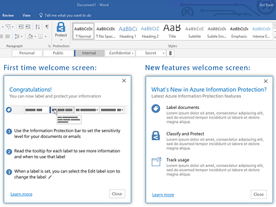 Microsoft Office Information Protection ai cyber microsoft office ui ux