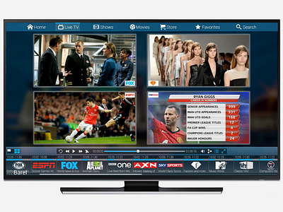 Lean Back UX - PIP & Live TV design live smart tv tv ui ux vod