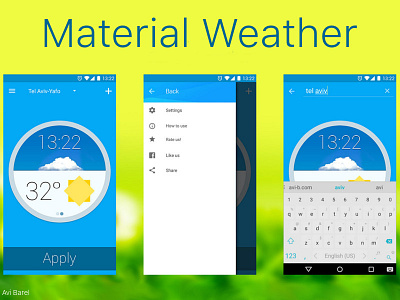 Md Weather App app material design watch weather
