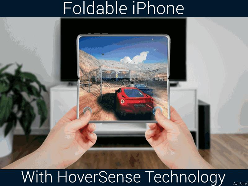 Foldable iPhone with HoverSense Tech hci hoversense iphone iphonexs multitouch tech touch ux ux ui