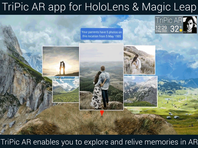 Tripic AR app app app design arcore arkit augmented reality design hololens magic leap mixed reality tech