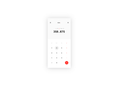 DAY 004 - CALCULATOR app design flat minimal ui ux