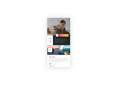 DAY 006 - USER PROFILE app design flat minimal ui ux vector