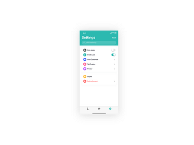 DAY 007 - SETTINGS app design flat minimal ui ux