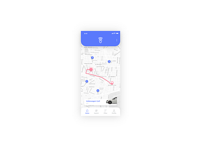 DAY 020 - LOCATION TRACKER app branding design flat illustration illustrator minimal ui ux vector