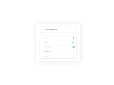 DAY 027 - DROPDOWN design flat icon minimal neumorphism ui ux vector web website