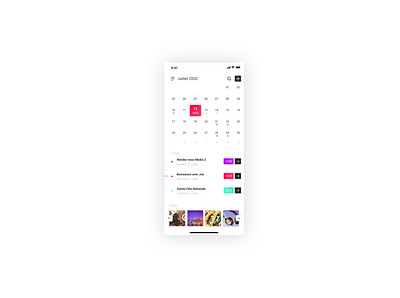 DAY 038 - CALENDAR animation app design flat icon minimal ui ux vector web