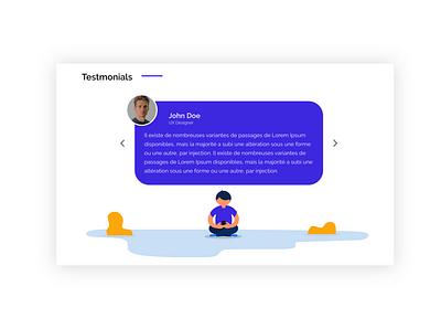 DAY 039 - TESTIMONIALS branding design flat illustration minimal ui ux vector web website